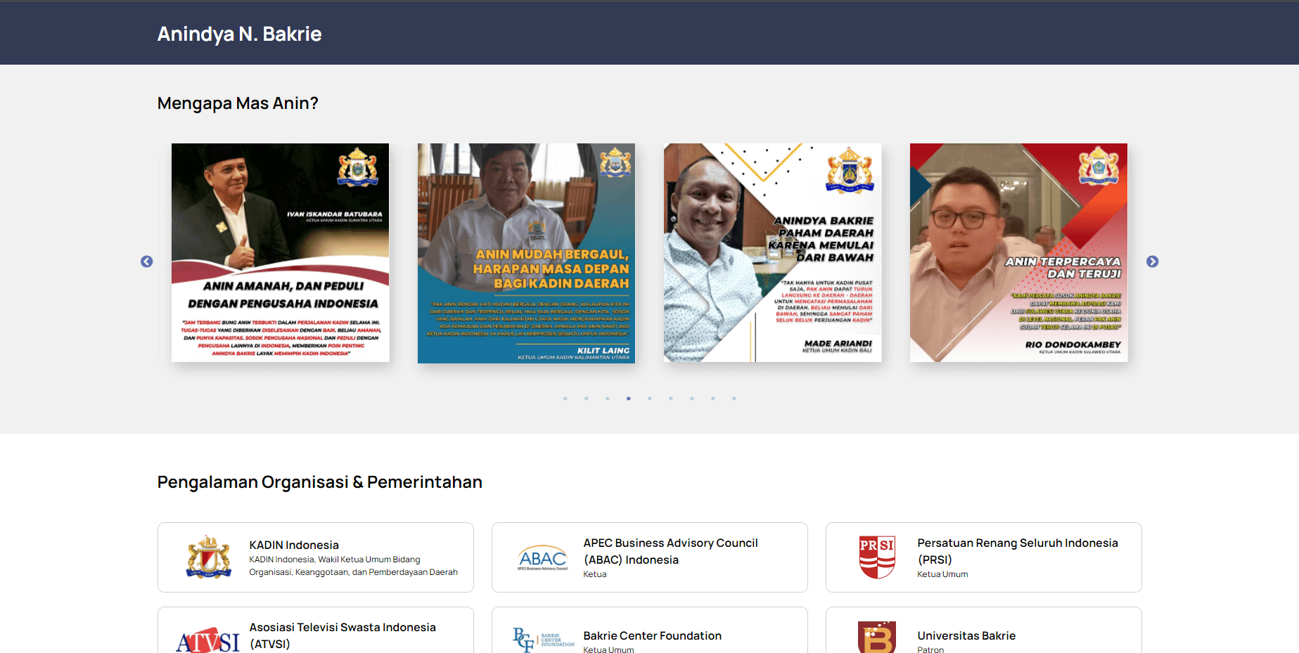 Anindya Bakrie Profile Page — 3