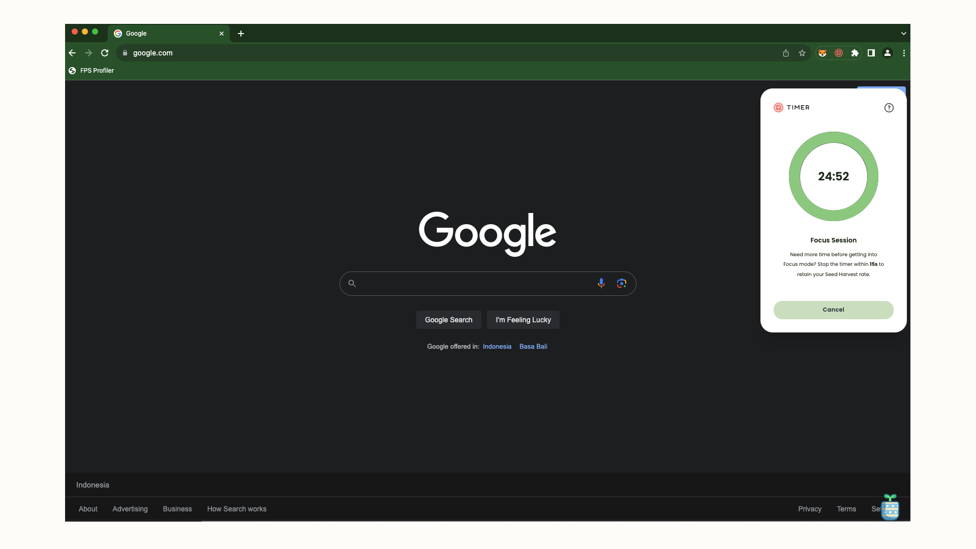 Flora Pomodor Timer - Chrome Extension — 2